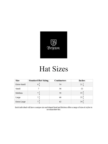 Brixton Hut in Braun