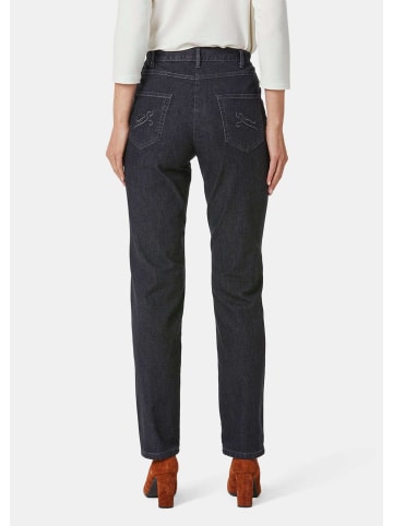 GOLDNER Jeanshose LOUISA Jeans LOUISA mit Stickerei in schwarz