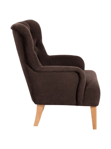 others SESSEL Kaiya Bezug Veloursstoff Buche natur / braun