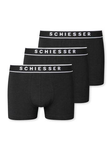 Schiesser Trunks 3er Pack in schwarz