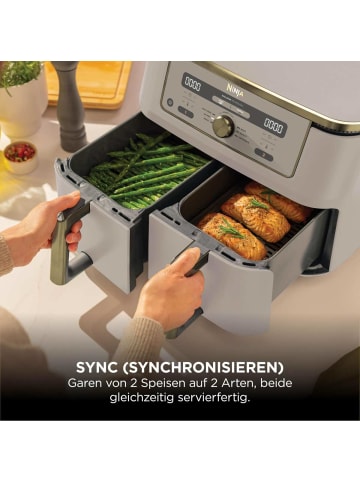 NINJA Dual Zone Digital Air Fryer 2 Schubladen 6-in-1 Heißluftfritteuse