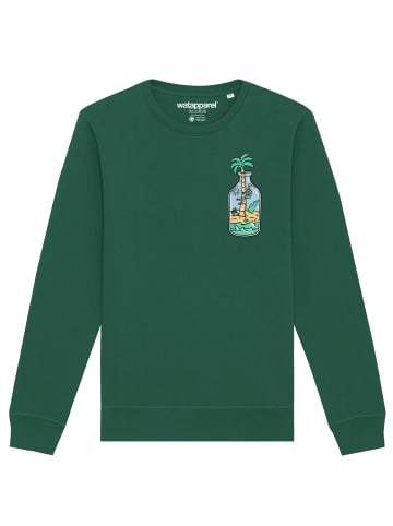 wat? Apparel Sweatshirt Holiday in a bottle in Bottle Green