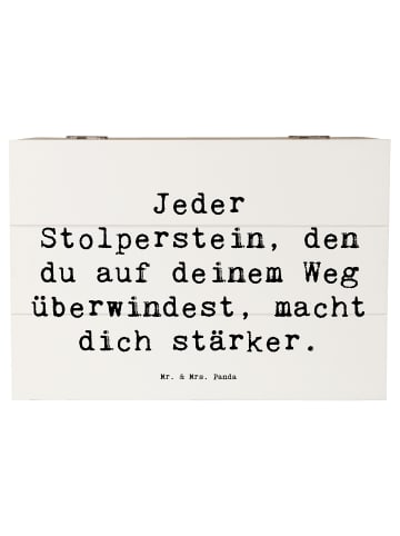 Mr. & Mrs. Panda Schatulle Spruch Stolpersteine im Alltag meiste... in Weiß
