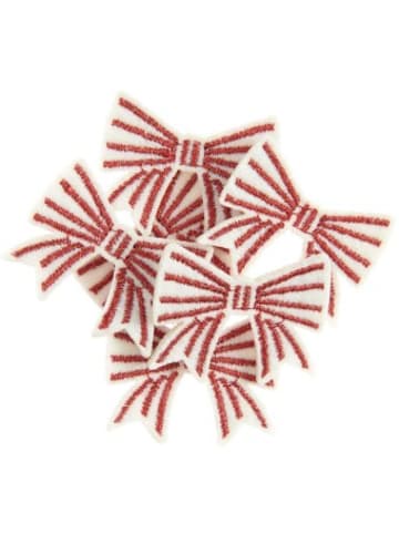 Rico Design Nonbook - Filzstreu Schleifen Weiß-Rot