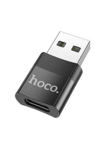 HOCO OTG-Adapter USB A (männlich) auf Typ C (weiblich) in Schwarz in Schwarz