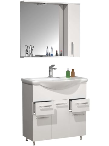 ebuy24 Badmöbelset LisaloXL Weiß 75 x 45 cm