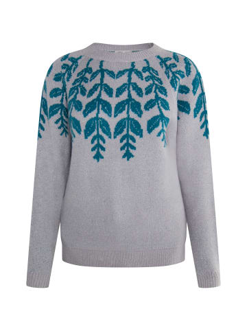 Usha Damen Strick Pullover in Grau Mehrfarbig