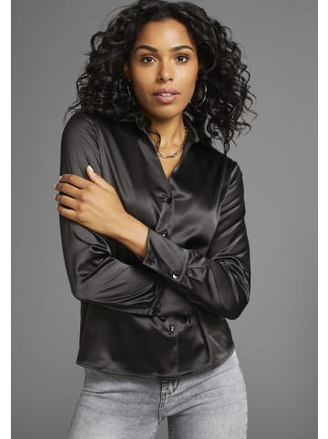 Laura Scott Satinbluse in schwarz