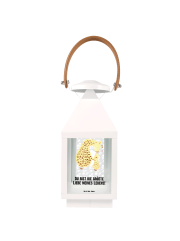 Mr. & Mrs. Panda Laterne Giraffe Kind mit Spruch in Transparent