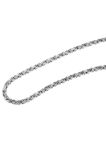 Adeliás Herren Halskette – Königskette aus Edelstahl 55 cm in silber