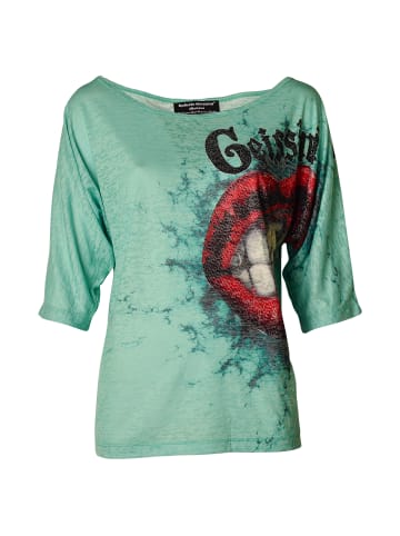 Roberto Geissini Red Lips T-Shirt Grün