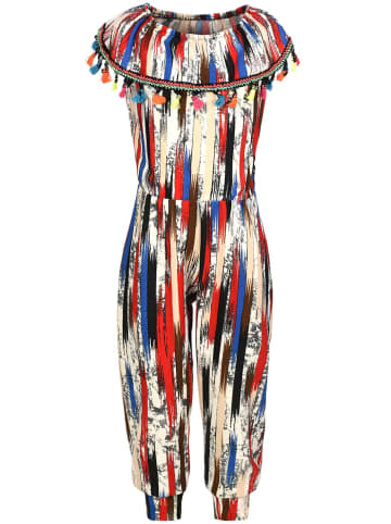 Kmisso Jumpsuit in Rot-Beige - Bunt