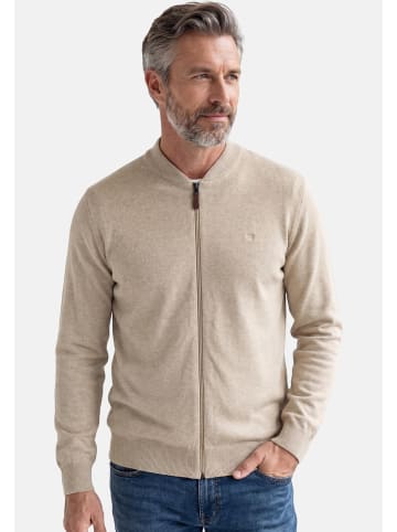 Redmond Strickjacke Basic in Beige / dunkelblau