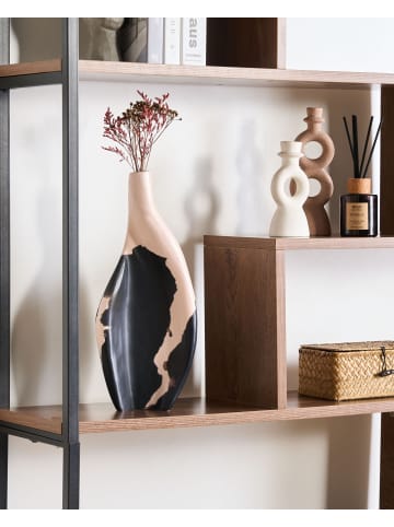 Beliani Dekovase LAGOS in Beige/Schwarz - (W) 10 x (H) 40 x (L) 8 cm