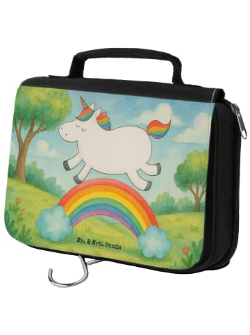 Mr. & Mrs. Panda Kulturbeutel Einhorn Regenbogen Design ohne Spruch in Weiß