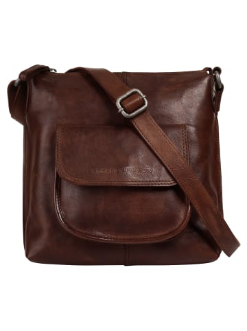 SPIKES & SPARROW Umhängetasche CROSS BODY echt Leder in cognac