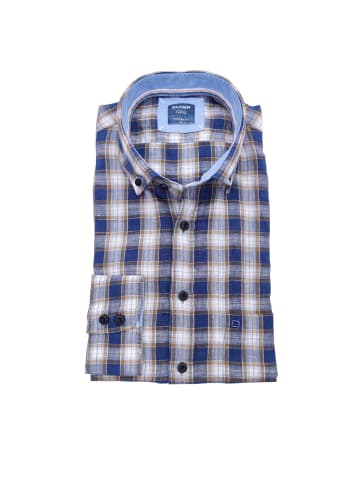 OLYMP Leinenhemd in Indigo