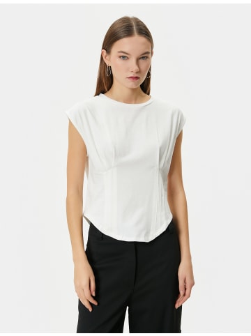 KOTON T-shirt in Ekru