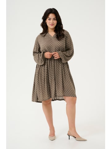 KAFFE curve Kleid KCbetty Regular fit in Major Brown/Chalk Dot