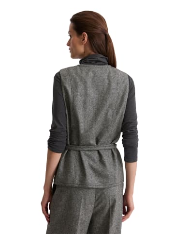 Marc O'Polo Tweed-Weste fitted in Schwarz