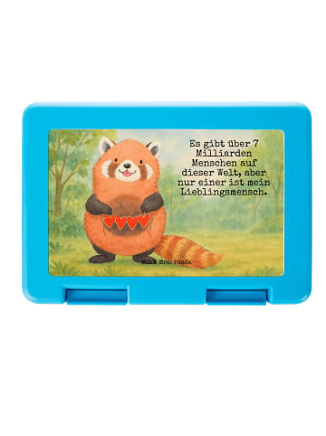 Mr. & Mrs. Panda Bento Box Roter Panda Design mit Spruch in Weiß