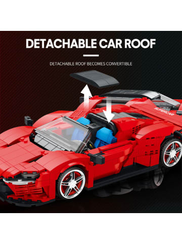 COFI 1453 Reobrix 11026 Rennwagen 1:16 Klemmbaustein Auto 1168 Teile ab 14 in Rot