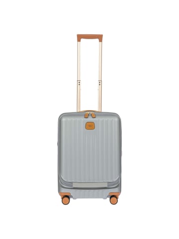 BRIC`s Capri - 4-Rollen-Kabinentrolley mit Vortasche 55 cm (silver) in silver