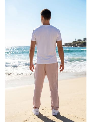RESLAD Baumwollhose Freizeithose lang in beige