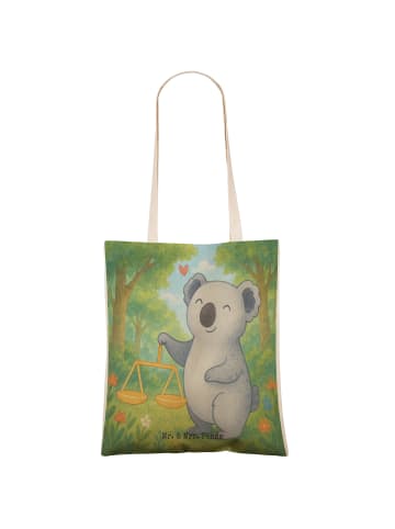 Mr. & Mrs. Panda Shopper Bag Waage Astrologie Design ohne Spruch in Weiß