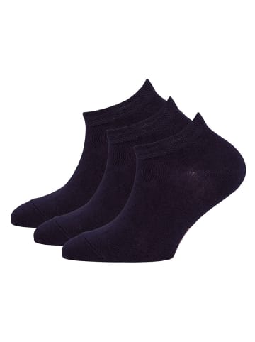 ewers 3er-Set Sneaker Socken Uni in marine