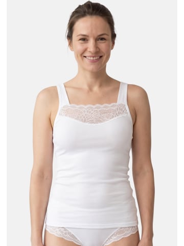 Conta Unterhemd / Top Modal in Weiß / blau