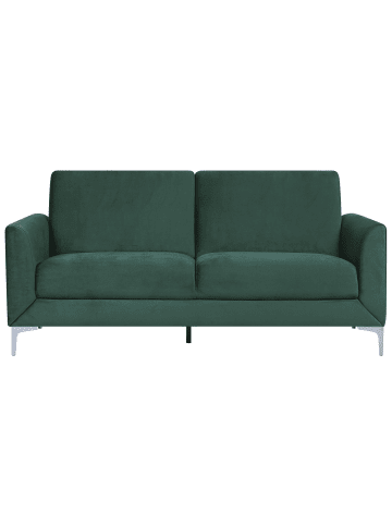 Beliani 3-Sitzer Sofa FENES in Grün/Silber - (W) 188 x (H) 90 x (L) 75 cm