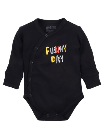 Nini Langarmbody Funny Day in schwarz