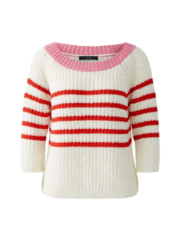 Oui Pullover in white red