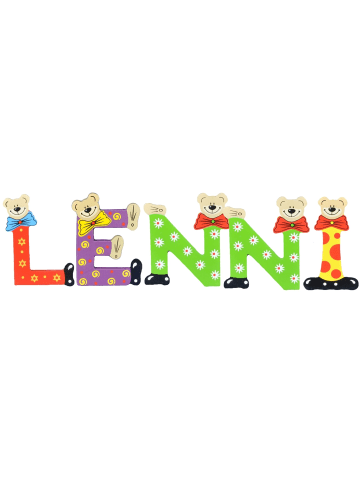 Playshoes Deko-Buchstaben "LENNI" in bunt