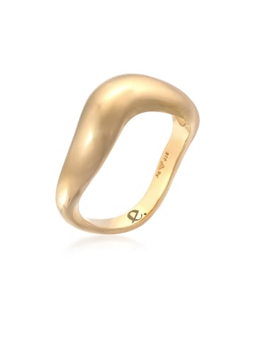 Elli Ring 925 Sterling Silber Wellen in Gold
