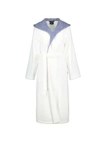 Cawö Cawö Bademäntel Damen Kapuze Classic 4345 weiß-blau - 601 in weiß-blau - 601
