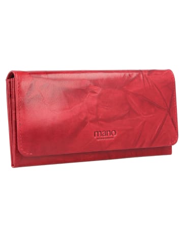mano Donna Aurona Geldbörse RFID Leder 19 cm rot