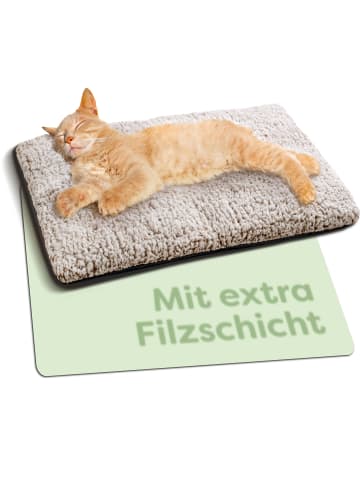 Knupis Selbstheizende Haustierdecke Grau 60x45cm, rutschfest & waschbar