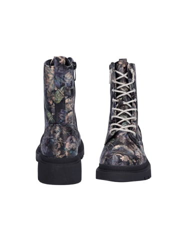 MIDS MABEL Schnürboot in Schwarz Blumenprint