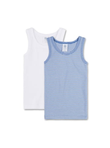Sanetta Unterhemd 2er Pack in Weiß/Blau