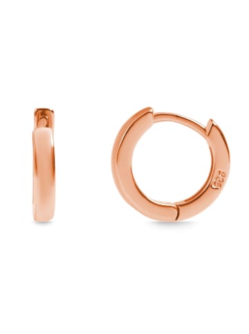 Adeliás Damen Ohrringe – Klappcreole aus 925 Silber in gold