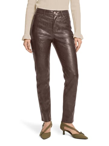 CARTOON Kunstleder-Hose mit Taschen in Deep Cognac