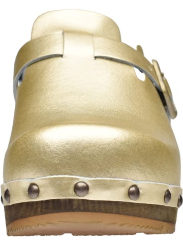 Sanita Comfortwear Clog "Wood-Krisla Open" in Gold