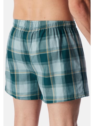 Schiesser Boxershorts Web in Blau / petrol