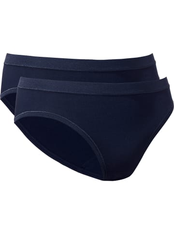 Con-ta Baumwolle, Feinripp Hüftslip 2er-Pack in marine