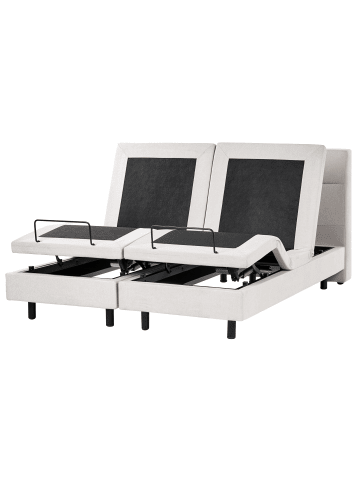 Beliani Doppelbett VICEROY in Beige/Schwarz - (W) 160 x (H) 120 x (L) 216 cm