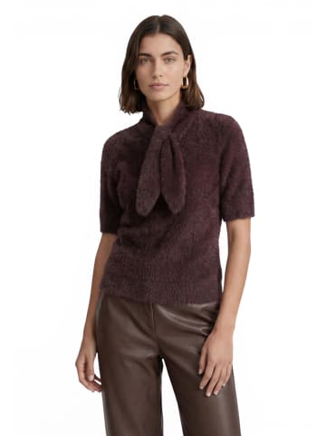 Zero  Strickpullover kurzarm in Chocolate Plum