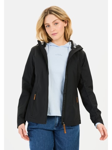 Camel Active Softshell Jacke aus recyceltem Polyester in Schwarz