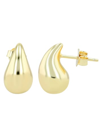 Adeliás Damen 925 Silber Ohrringe Ohrstecker in gold